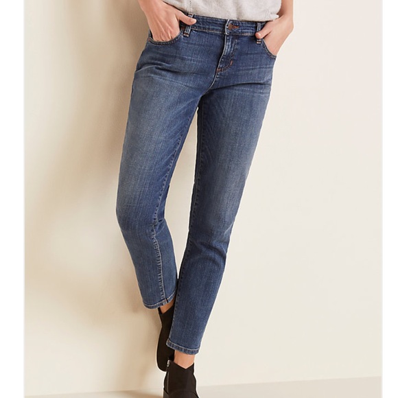 EILEEN FISHER Organic-Cotton Stretch Boyfriend Jeans - Picture 1 of 8